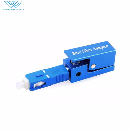 SC UPC Bare Fiber Optic Adapter Square Type Bare Fiber Adapter Coupler for Fiber Connection